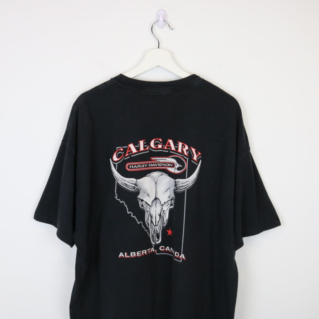 Vintage 00's Harley Davidson Calgary Tee - XL-NEWLIFE Clothing