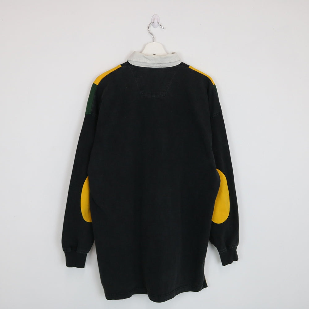 Vintage 00's Green Bay Packers NFL Long Sleeve Rugby Polo Shirt - XL-NEWLIFE Clothing
