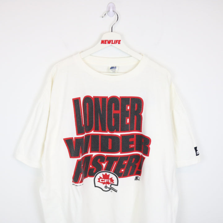 Vintage 1995 Longer Wider Faster CFL Football Starter Tee - XL-NEWLIFE Clothing