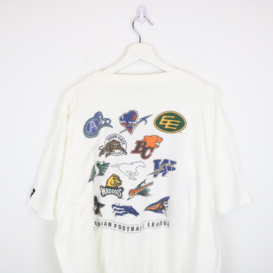 Vintage 1995 Longer Wider Faster CFL Football Starter Tee - XL-NEWLIFE Clothing