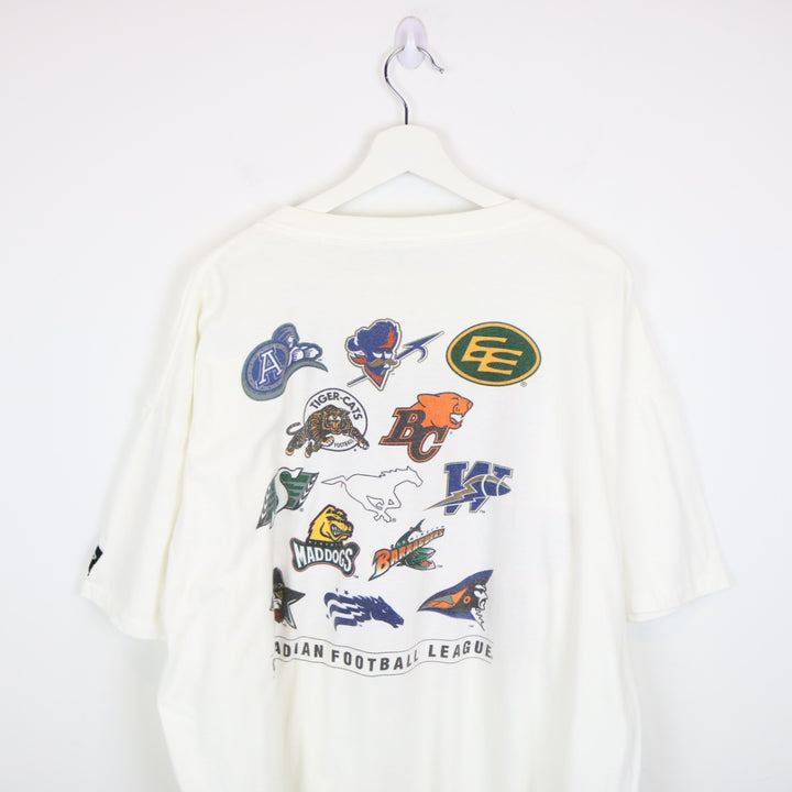 Vintage 1995 Longer Wider Faster CFL Football Starter Tee - XL-NEWLIFE Clothing