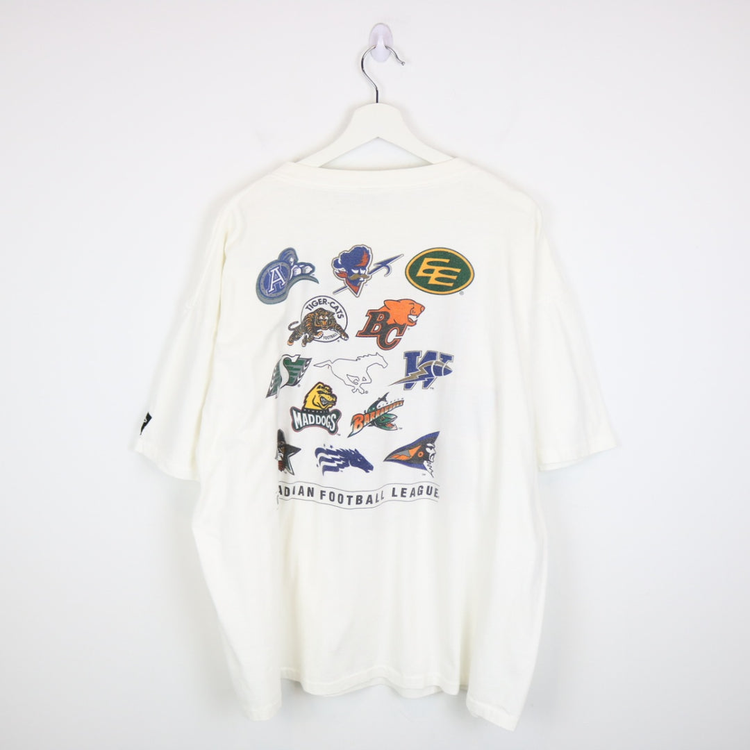 Vintage 1995 Longer Wider Faster CFL Football Starter Tee - XL-NEWLIFE Clothing