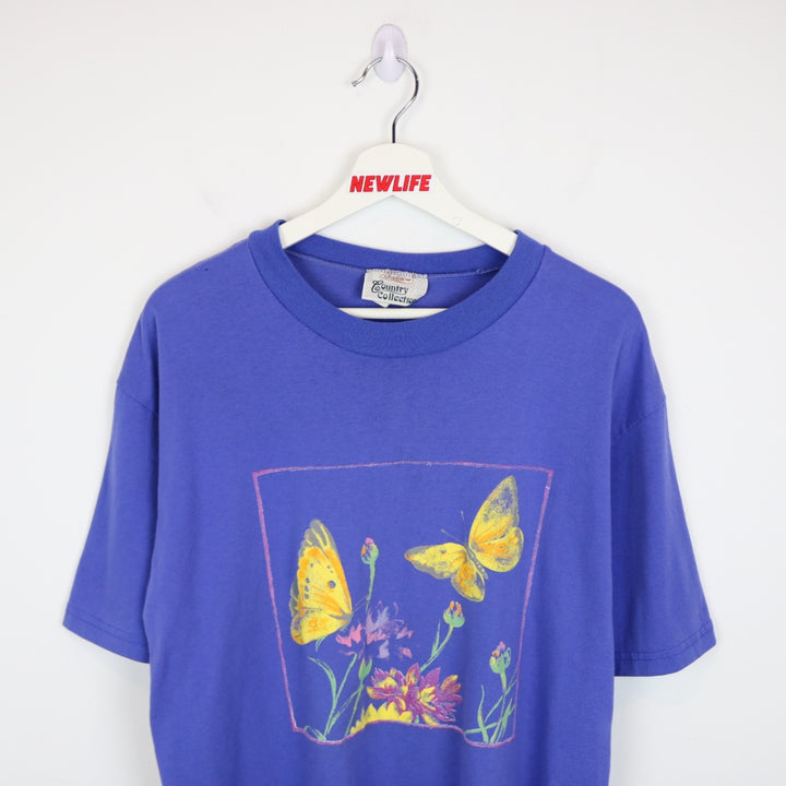 Vintage 90's Butterfly Nature Tee - L-NEWLIFE Clothing