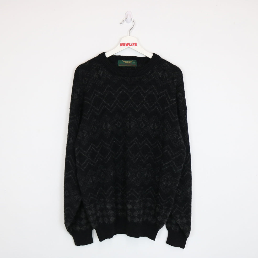 Vintage 80's Vanesino Patterned Knit Sweater - M-NEWLIFE Clothing