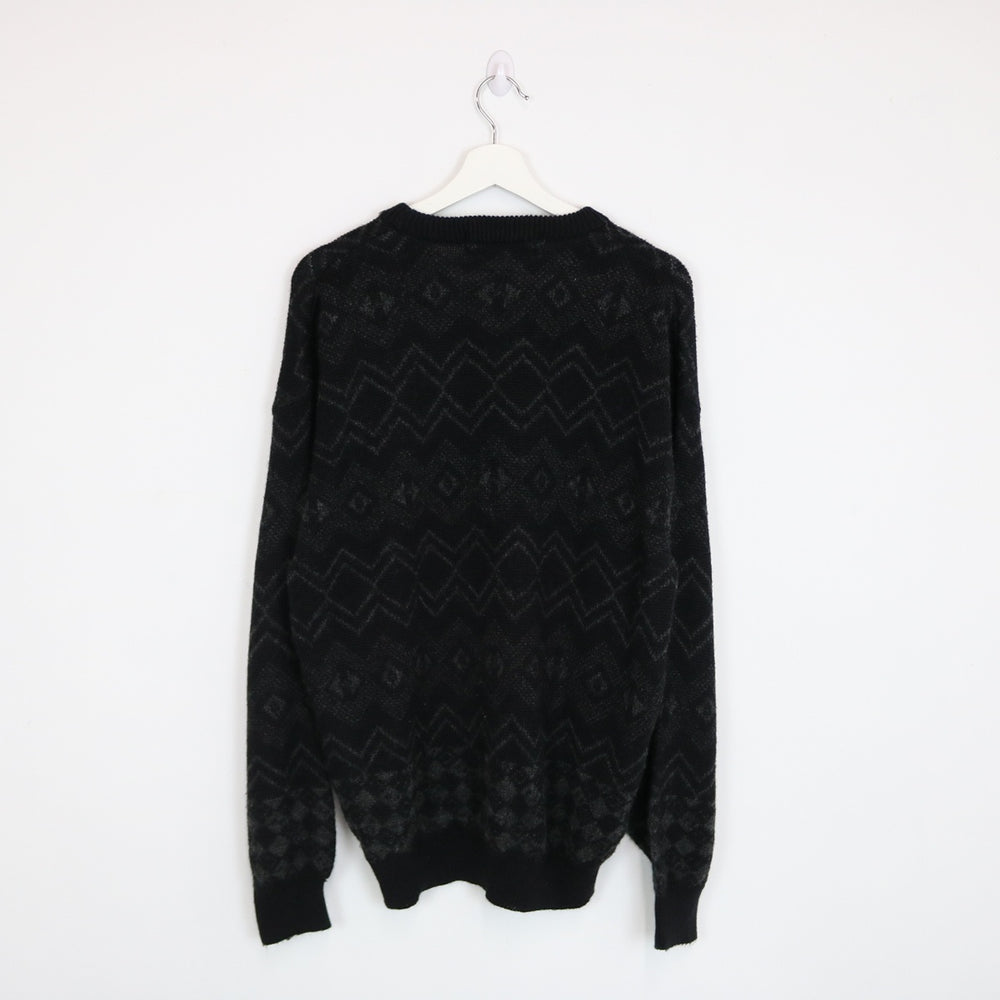 Vintage 80's Vanesino Patterned Knit Sweater - M-NEWLIFE Clothing