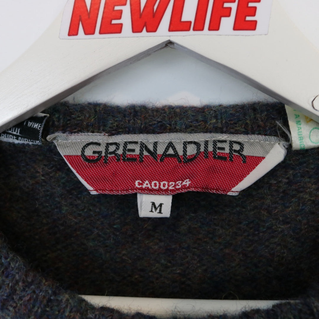 Vintage 80's Grenadier Patterned Wool Knit Sweater - XS-NEWLIFE Clothing