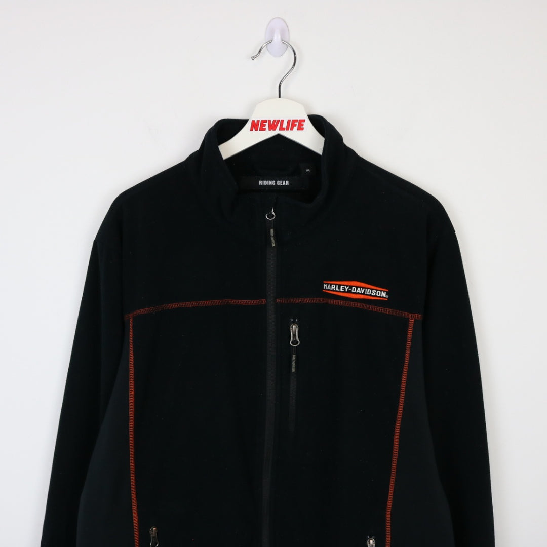 Vintage 00's Harley Davidson Fleece Jacket - L-NEWLIFE Clothing