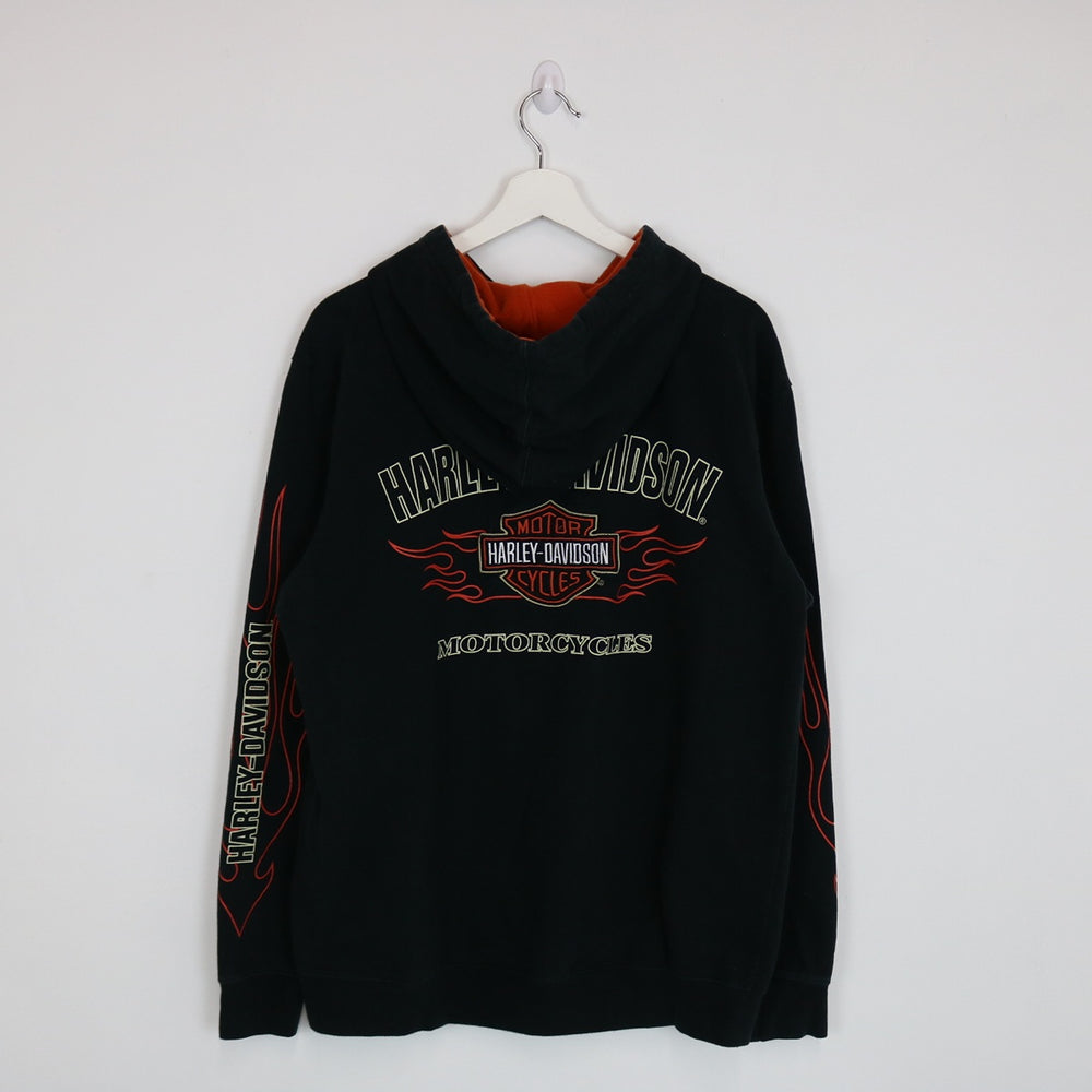 Vintage 00's Harley Davidson Zip Up Hoodie - L-NEWLIFE Clothing