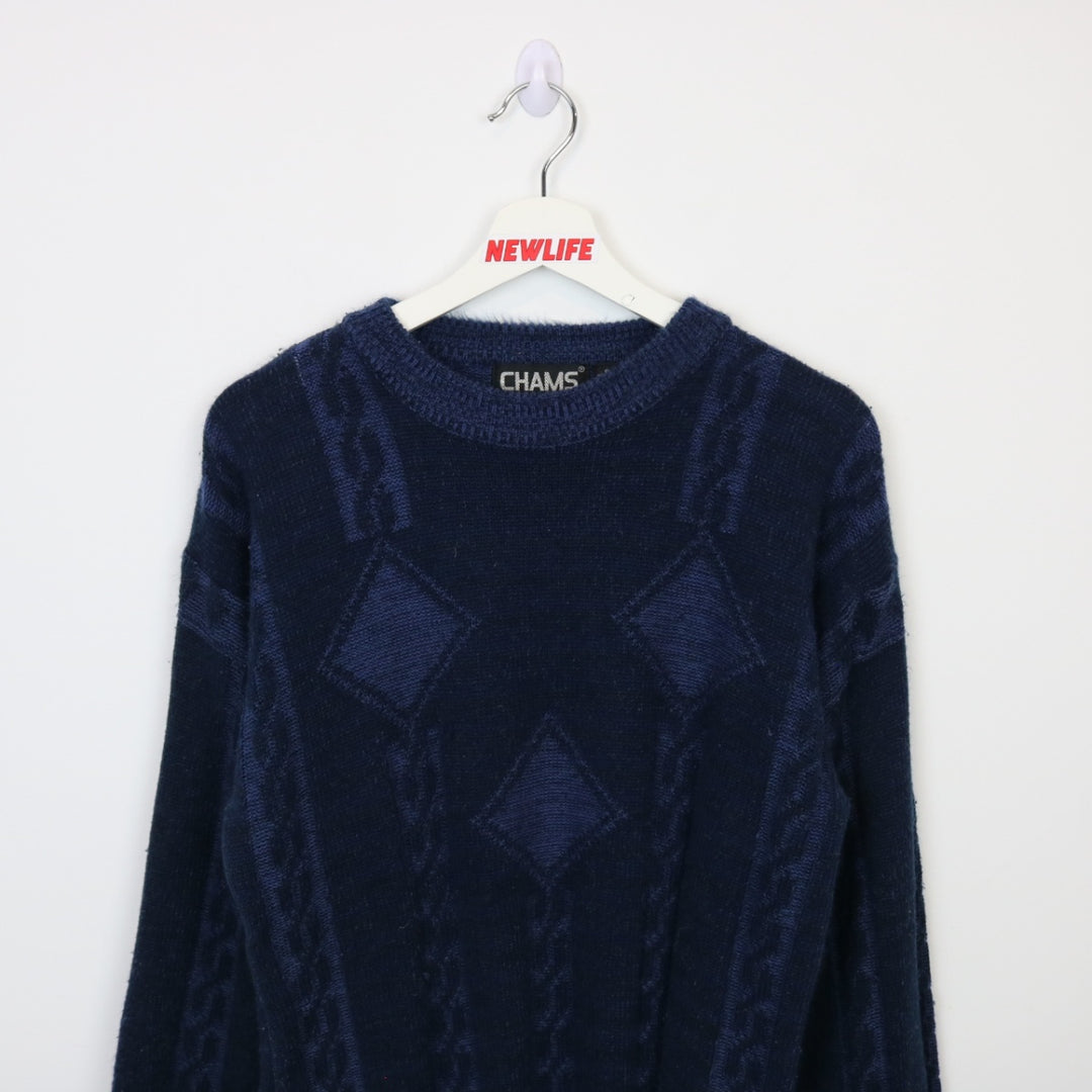 Vintage 90's Chams Patterned Knit Sweater - S-NEWLIFE Clothing