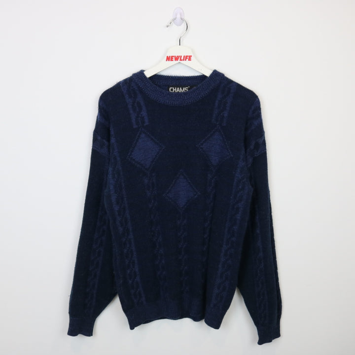 Vintage 90's Chams Patterned Knit Sweater - S-NEWLIFE Clothing