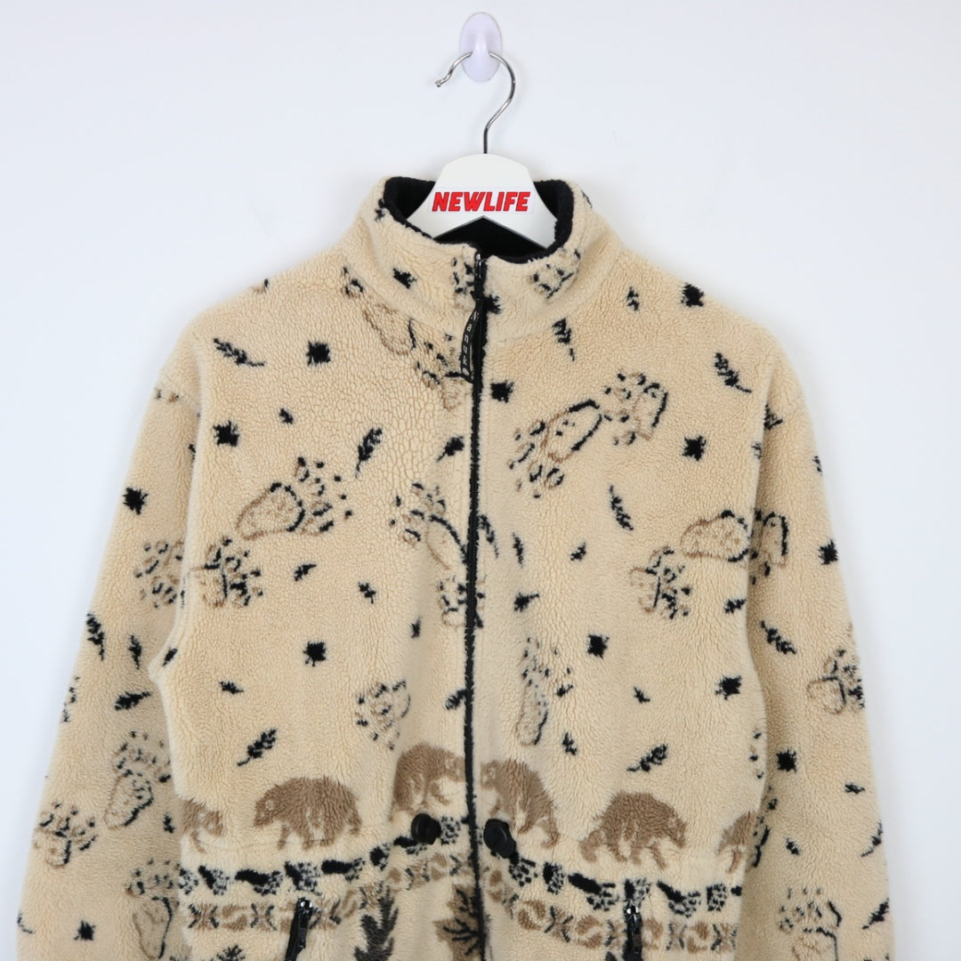 Vintage 90's Bear Nature Sherpa Jacket - S-NEWLIFE Clothing