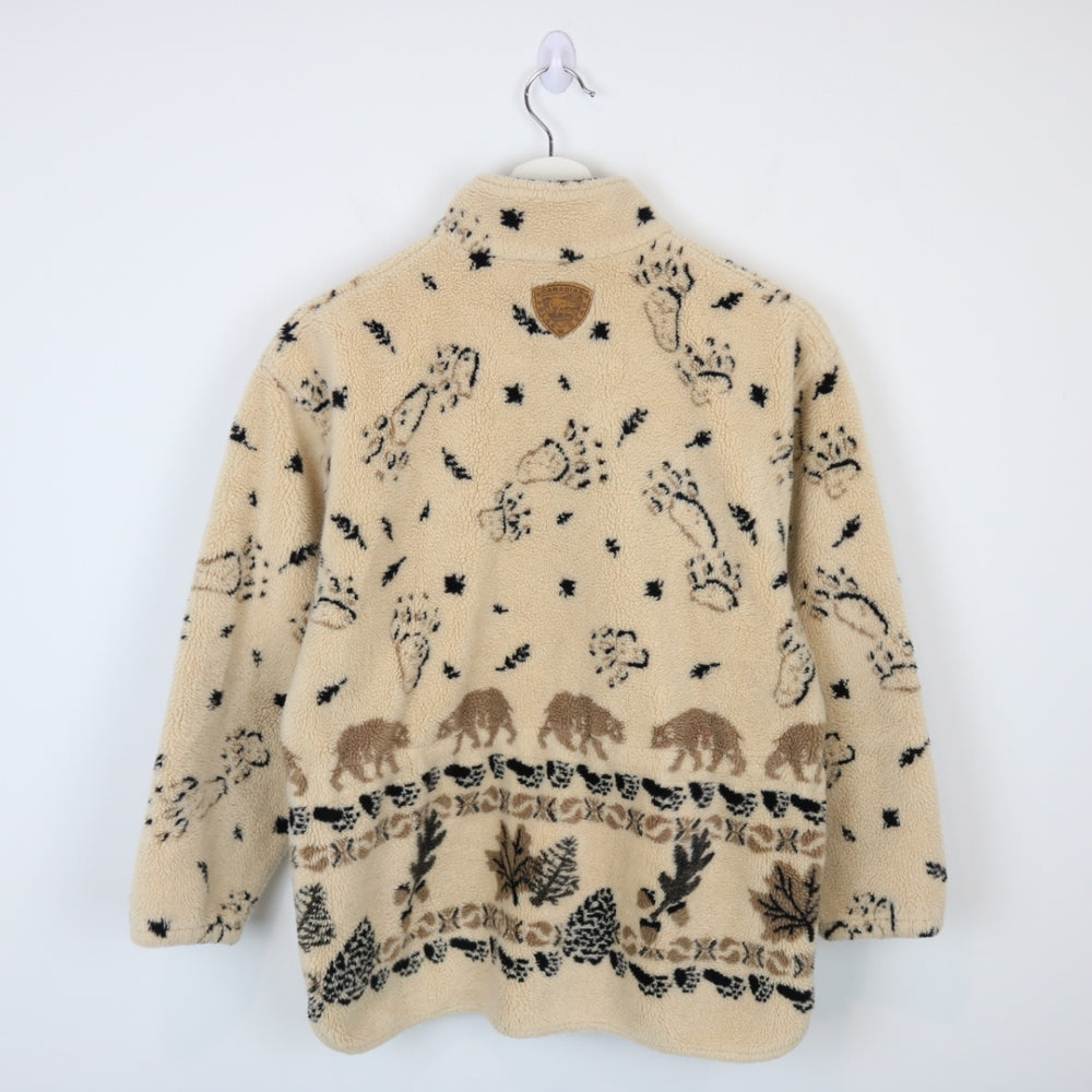 Vintage 90's Bear Nature Sherpa Jacket - S-NEWLIFE Clothing