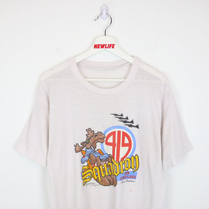 Vintage 1998 Squadron Armed Forces Moose Meadowns Tee - M-NEWLIFE Clothing