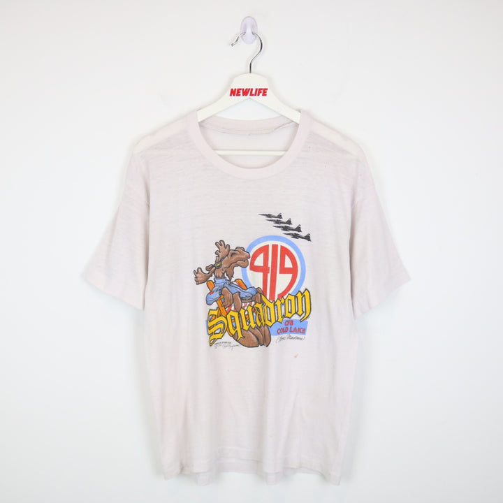 Vintage 1998 Squadron Armed Forces Moose Meadowns Tee - M-NEWLIFE Clothing
