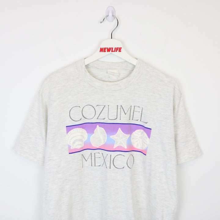 Vintage 90's Cozumel Mexico Sea Shell Tee - L-NEWLIFE Clothing