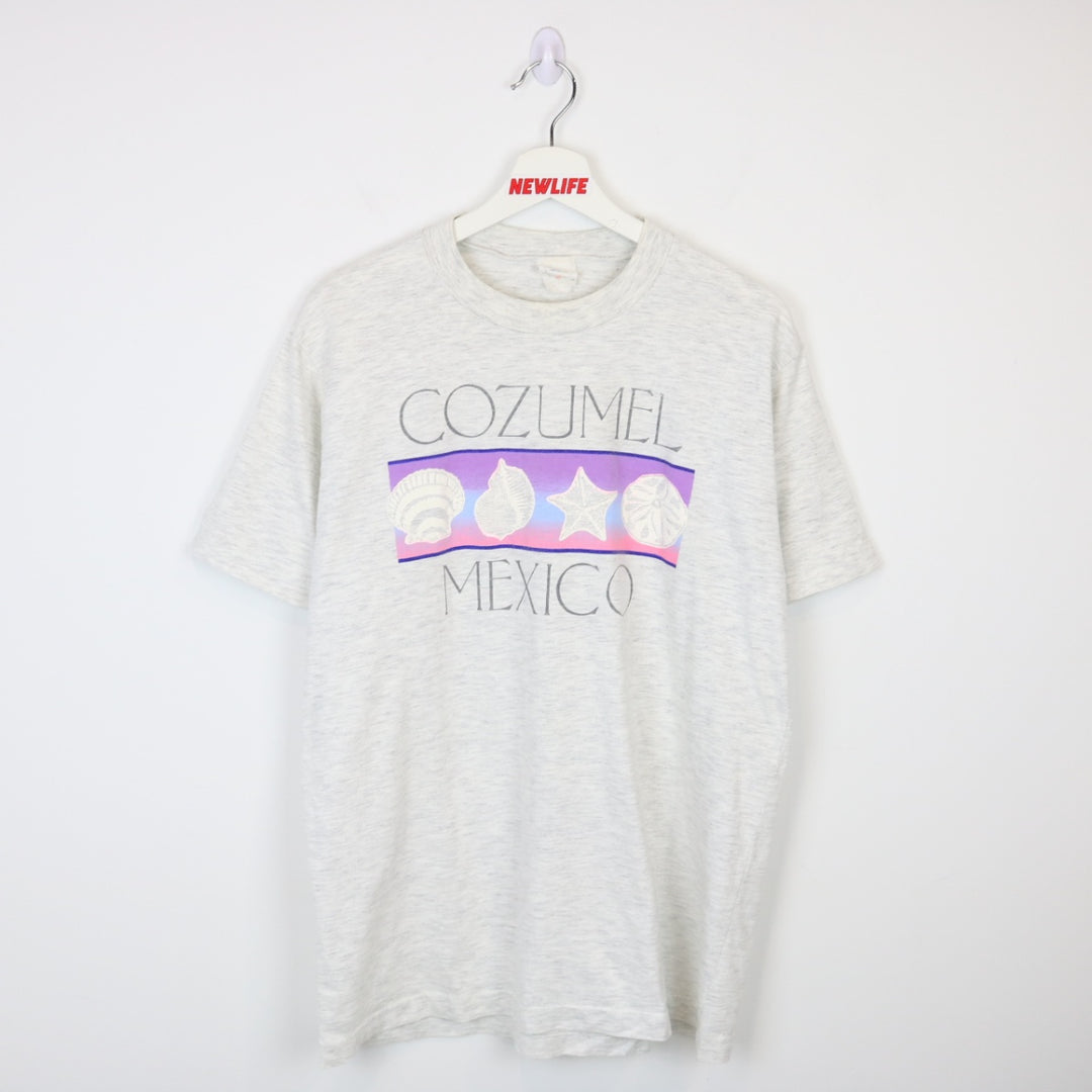 Vintage 90's Cozumel Mexico Sea Shell Tee - L-NEWLIFE Clothing