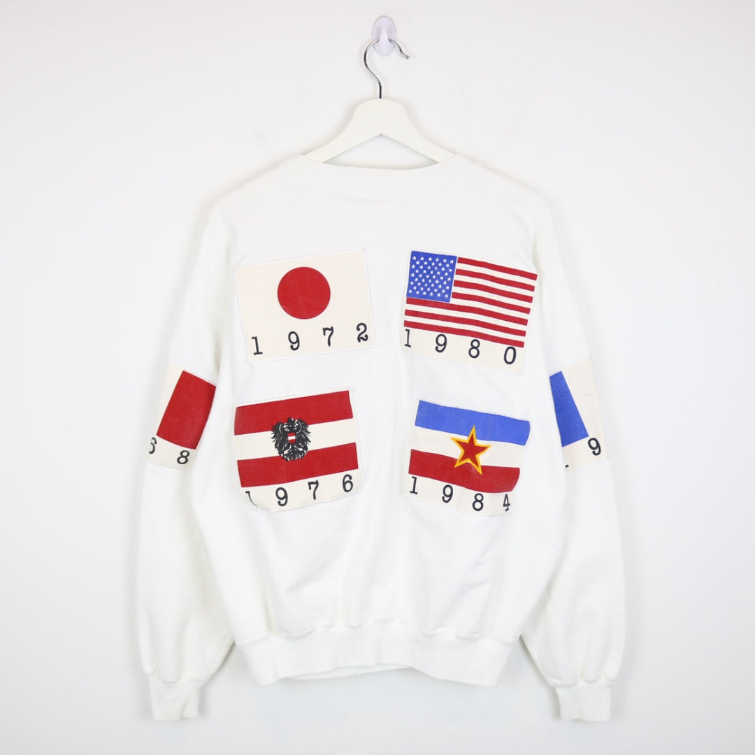 Vintage 90's Country Flag Crewneck - L-NEWLIFE Clothing