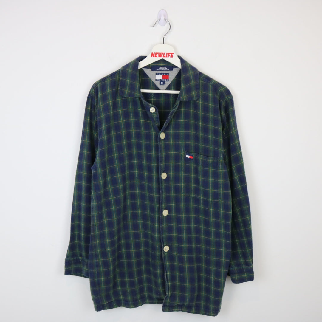 Vintage 90's Bootleg Tommy Hilfiger Plaid Flannel Button Up - S-NEWLIFE Clothing