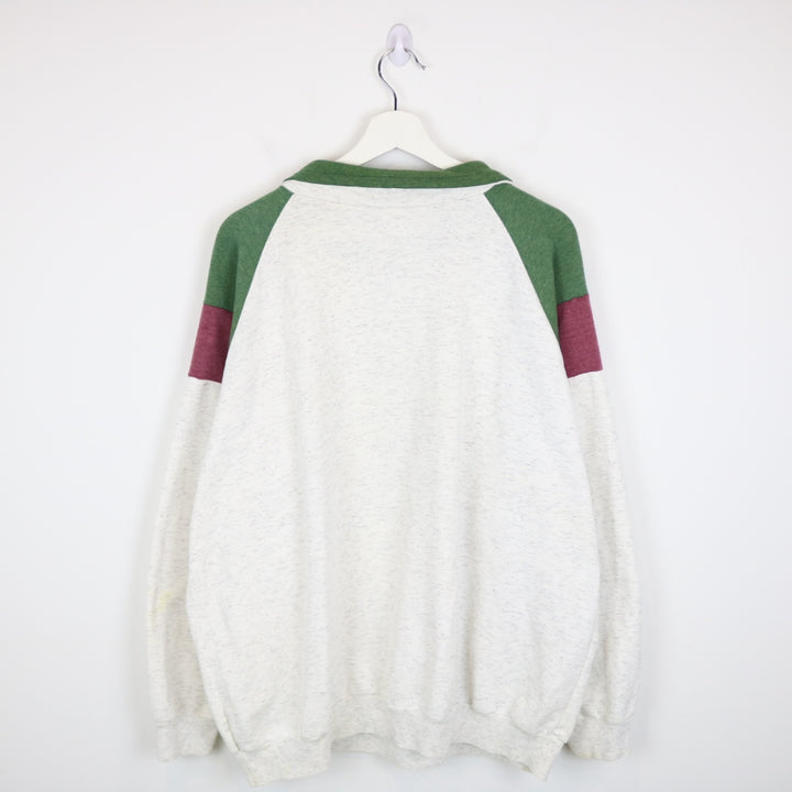 Vintage 90's Victoria BC Quarter Zip Sweater - XL/XXL-NEWLIFE Clothing