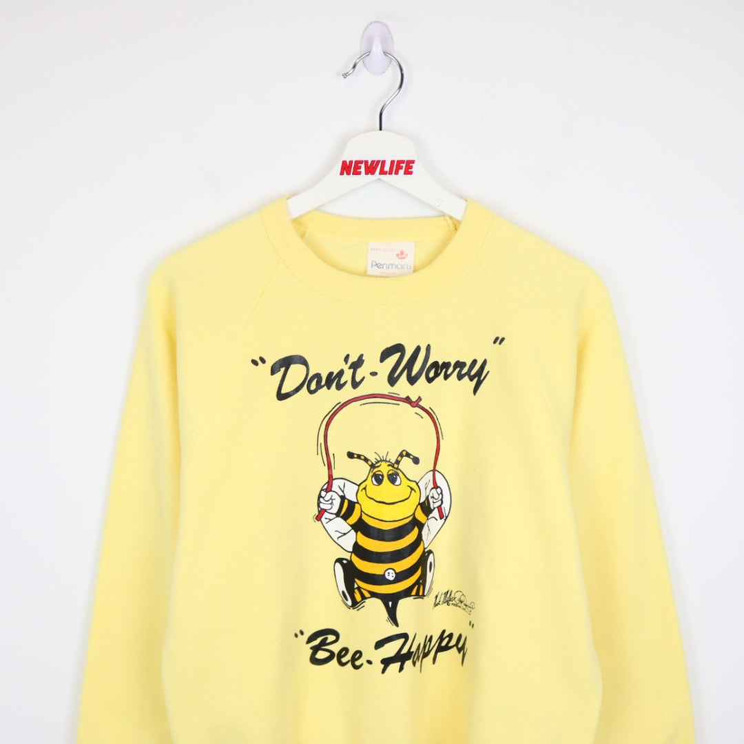 Vintage 1988 Don't Worry BEE Happy Crewneck - M-NEWLIFE Clothing