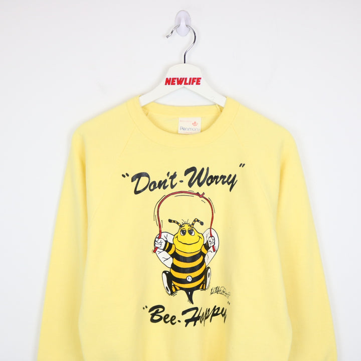Vintage 1988 Don't Worry BEE Happy Crewneck - M-NEWLIFE Clothing