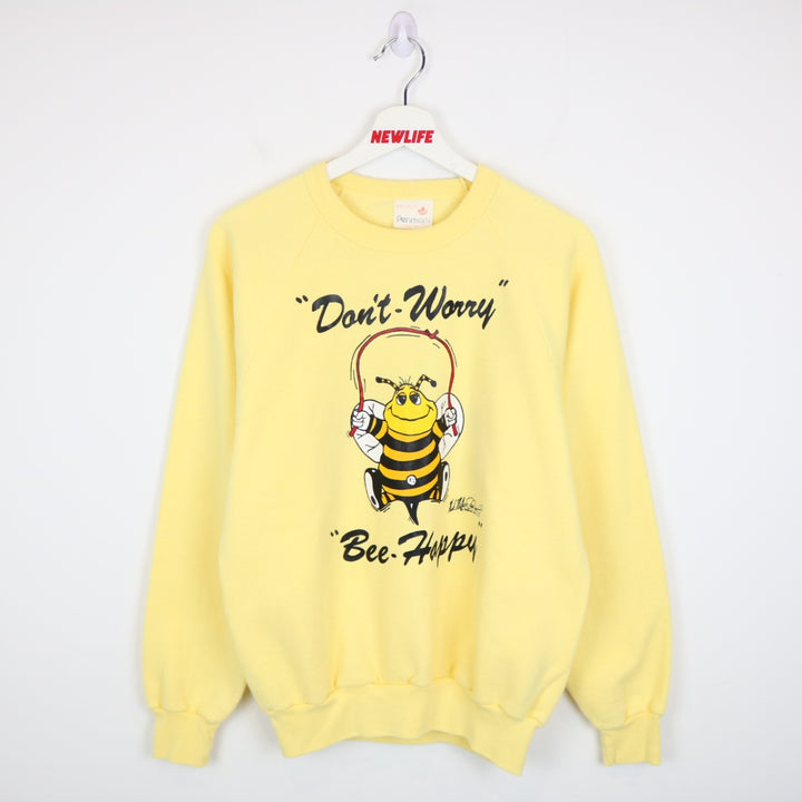 Vintage 1988 Don't Worry BEE Happy Crewneck - M-NEWLIFE Clothing