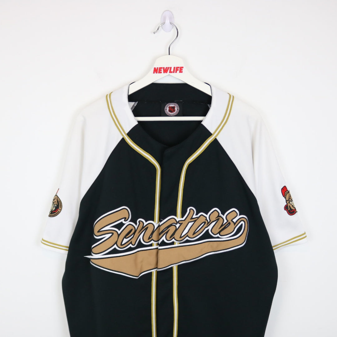 Vintage 90's Ottawa Senators NHL Baseball Jersey - L-NEWLIFE Clothing