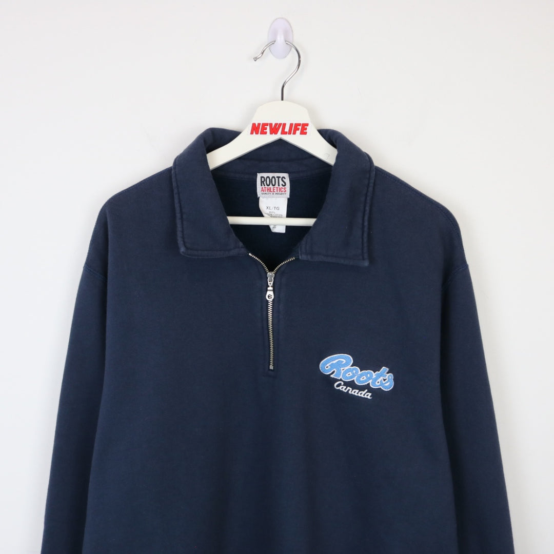 Vintage 00's Roots Quarter Zip Sweater - XL-NEWLIFE Clothing