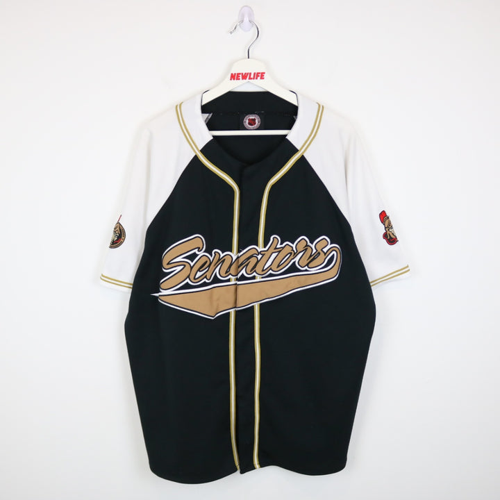 Vintage 90's Ottawa Senators NHL Baseball Jersey - L-NEWLIFE Clothing