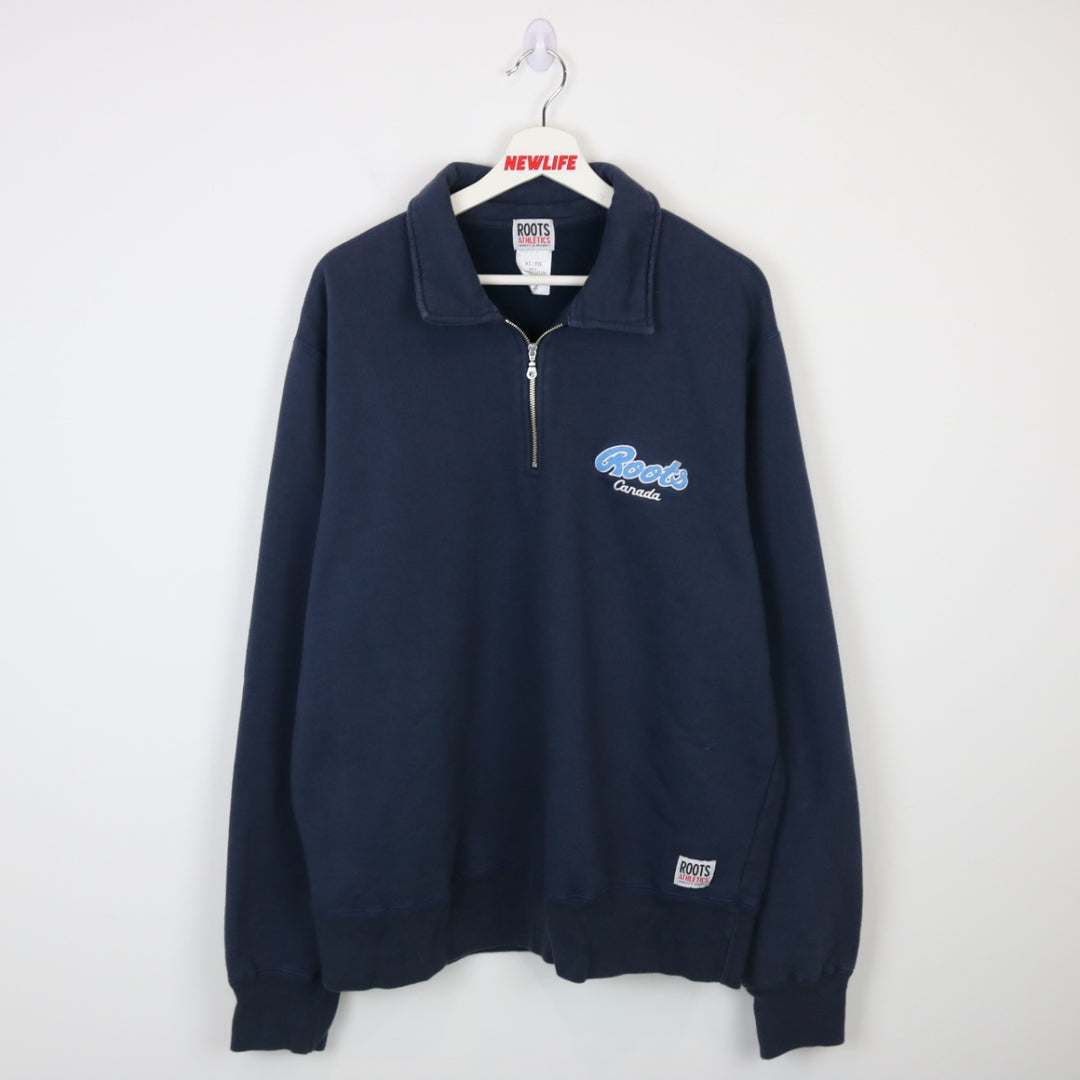 Vintage 00's Roots Quarter Zip Sweater - XL-NEWLIFE Clothing