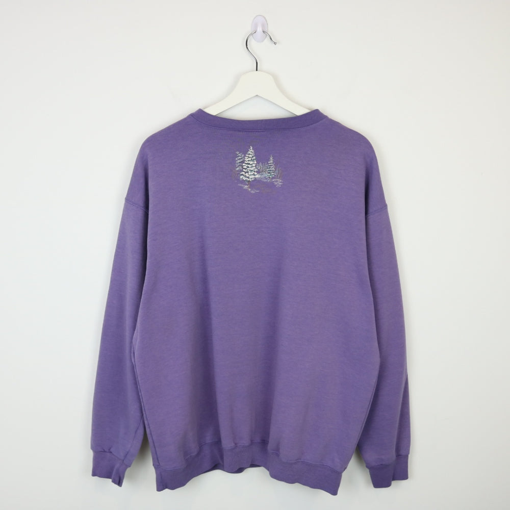 Vintage 90's Northern Reflections Winter Nature Crewneck - L-NEWLIFE Clothing