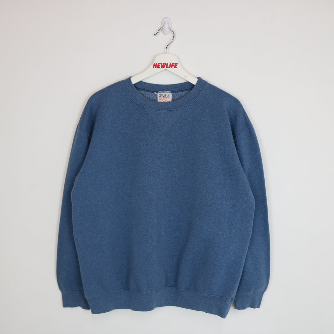 Vintage 90's Simply Basic Blank Crewneck - M-NEWLIFE Clothing