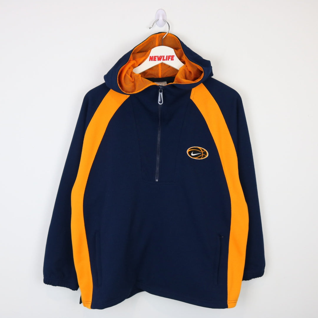 Vintage 90's Nike Basketball Quarter Zip Hoodie - M-NEWLIFE Clothing