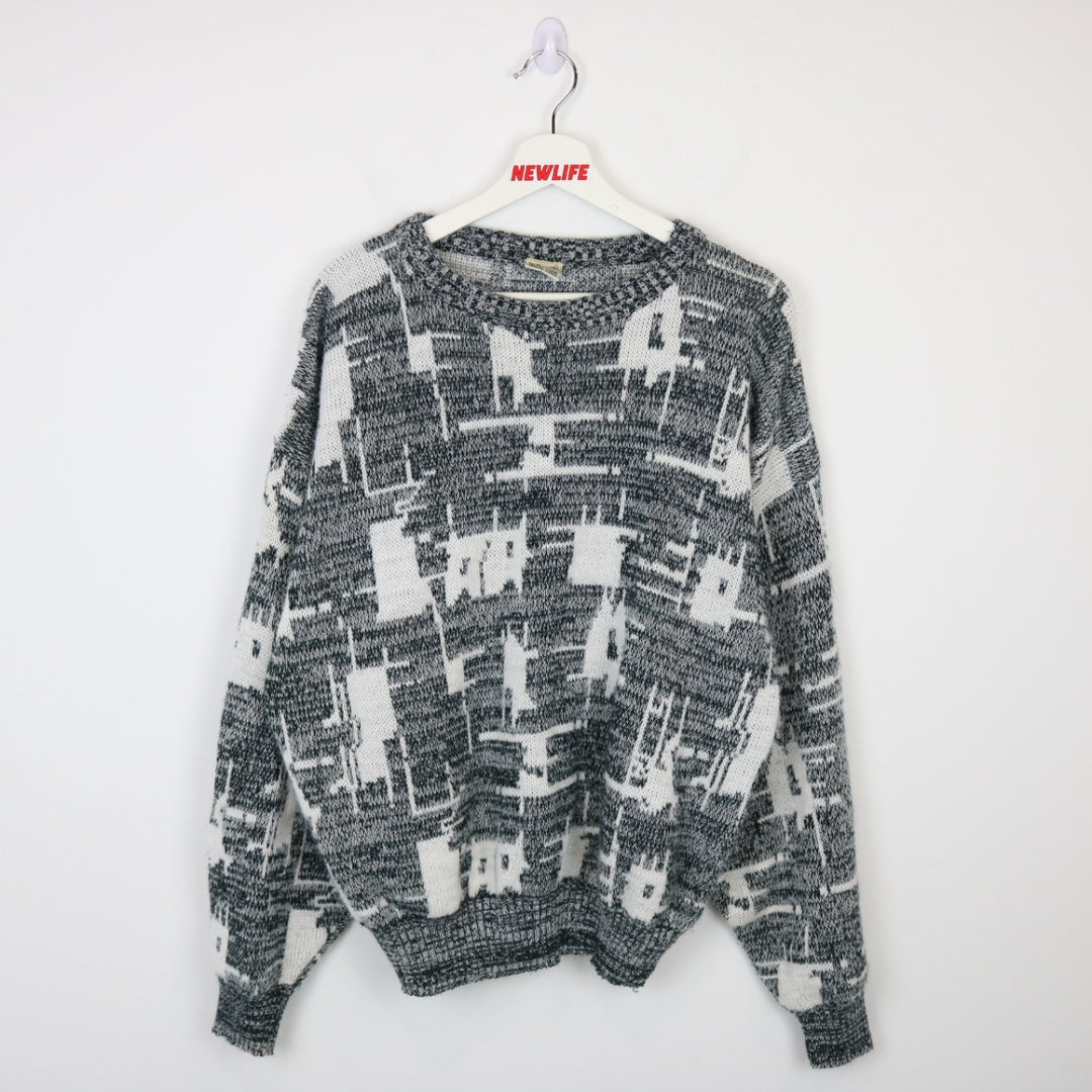 Vintage 80's Randy River Patterned Knit Sweater - M-NEWLIFE Clothing