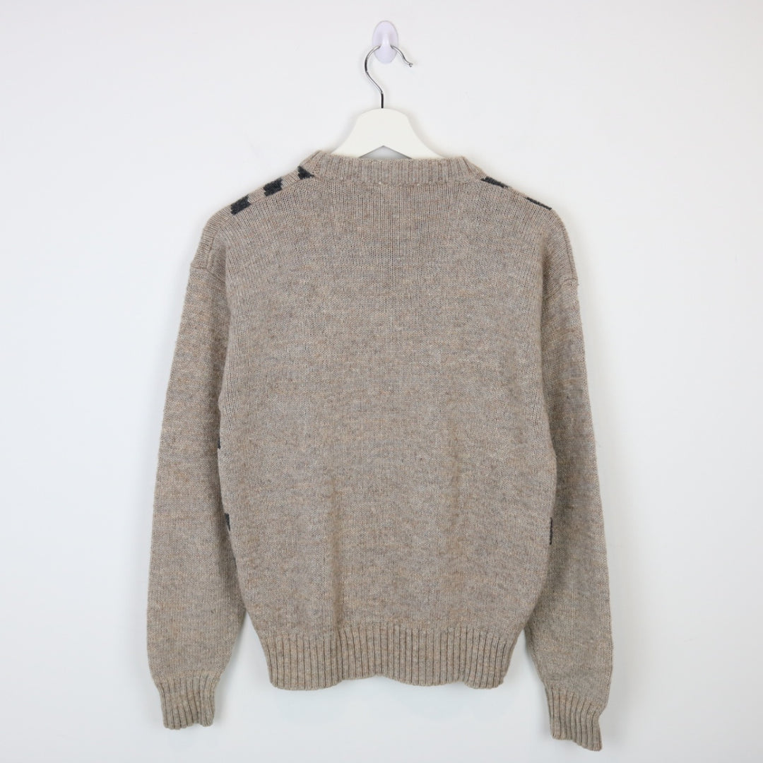 Vintage 90's Saint Germain Patterned Knit Sweater - S-NEWLIFE Clothing