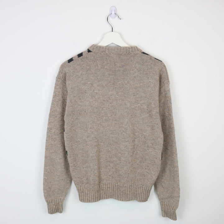 Vintage 90's Saint Germain Patterned Knit Sweater - S-NEWLIFE Clothing