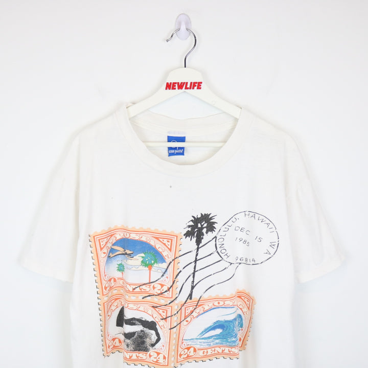 Vintage 1985 Honolulu Hawaii Ocean Pacific Tee - XL-NEWLIFE Clothing