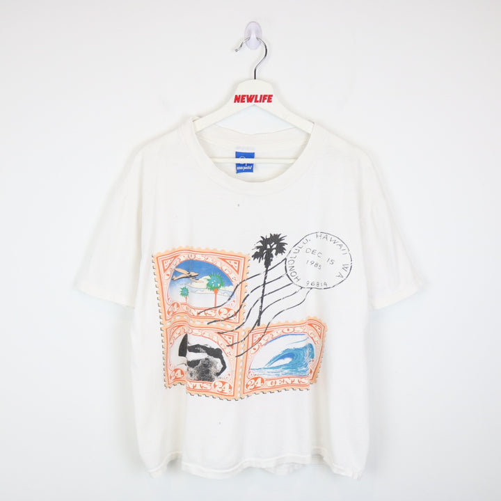 Vintage 1985 Honolulu Hawaii Ocean Pacific Tee - XL-NEWLIFE Clothing