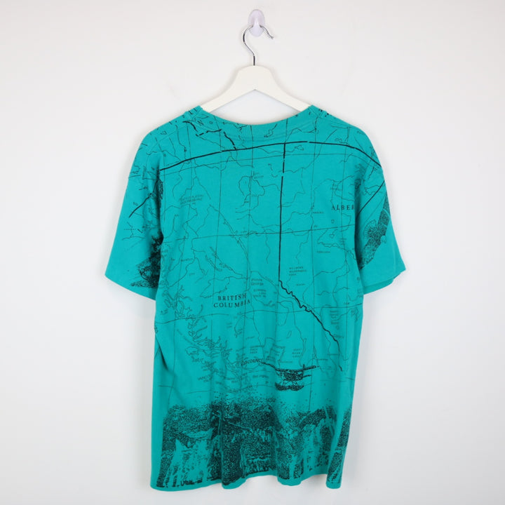 Vintage 90's Canada Map Nature Tee - M-NEWLIFE Clothing