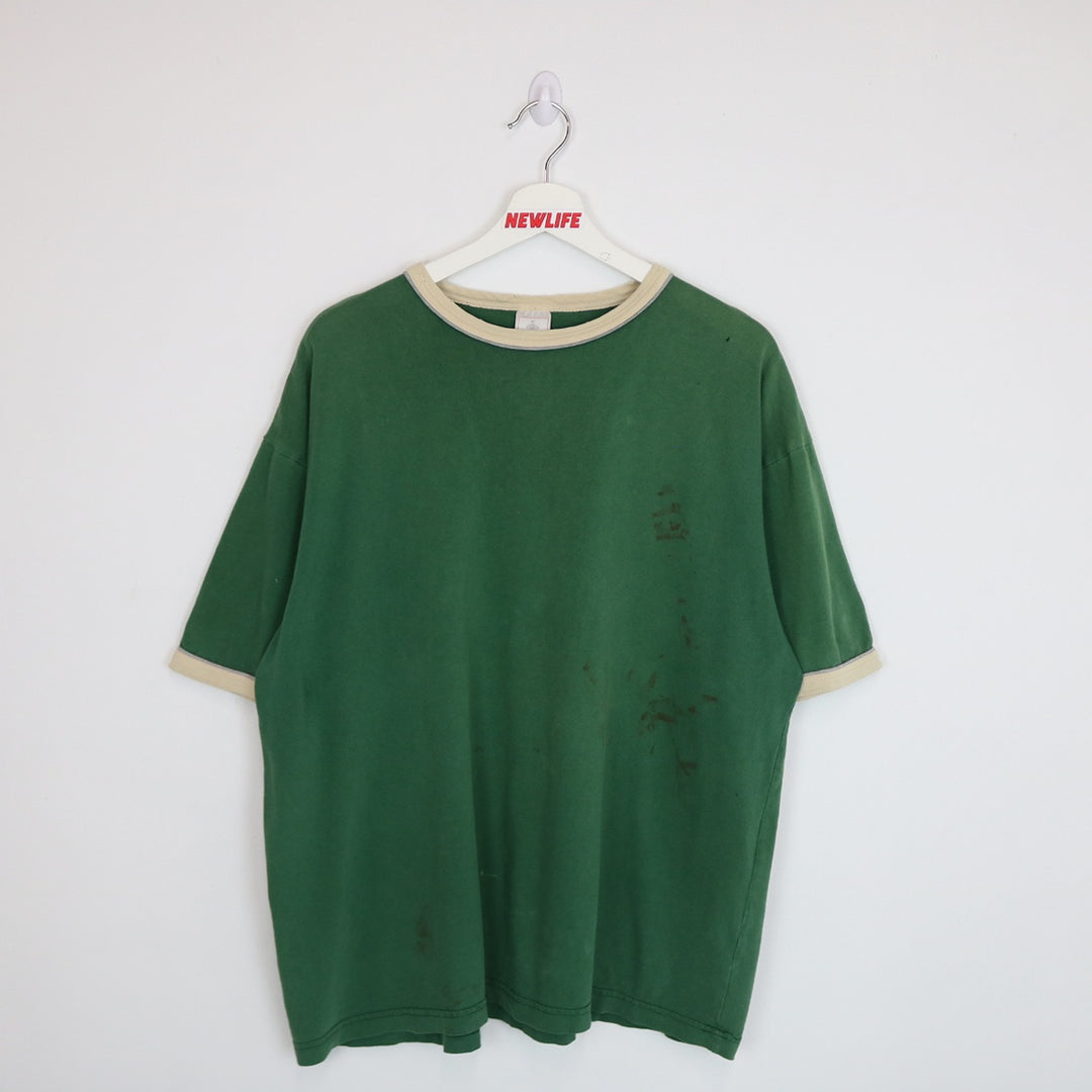 Vintage 90's Footlocker Blank Ringer Tee - XXL-NEWLIFE Clothing