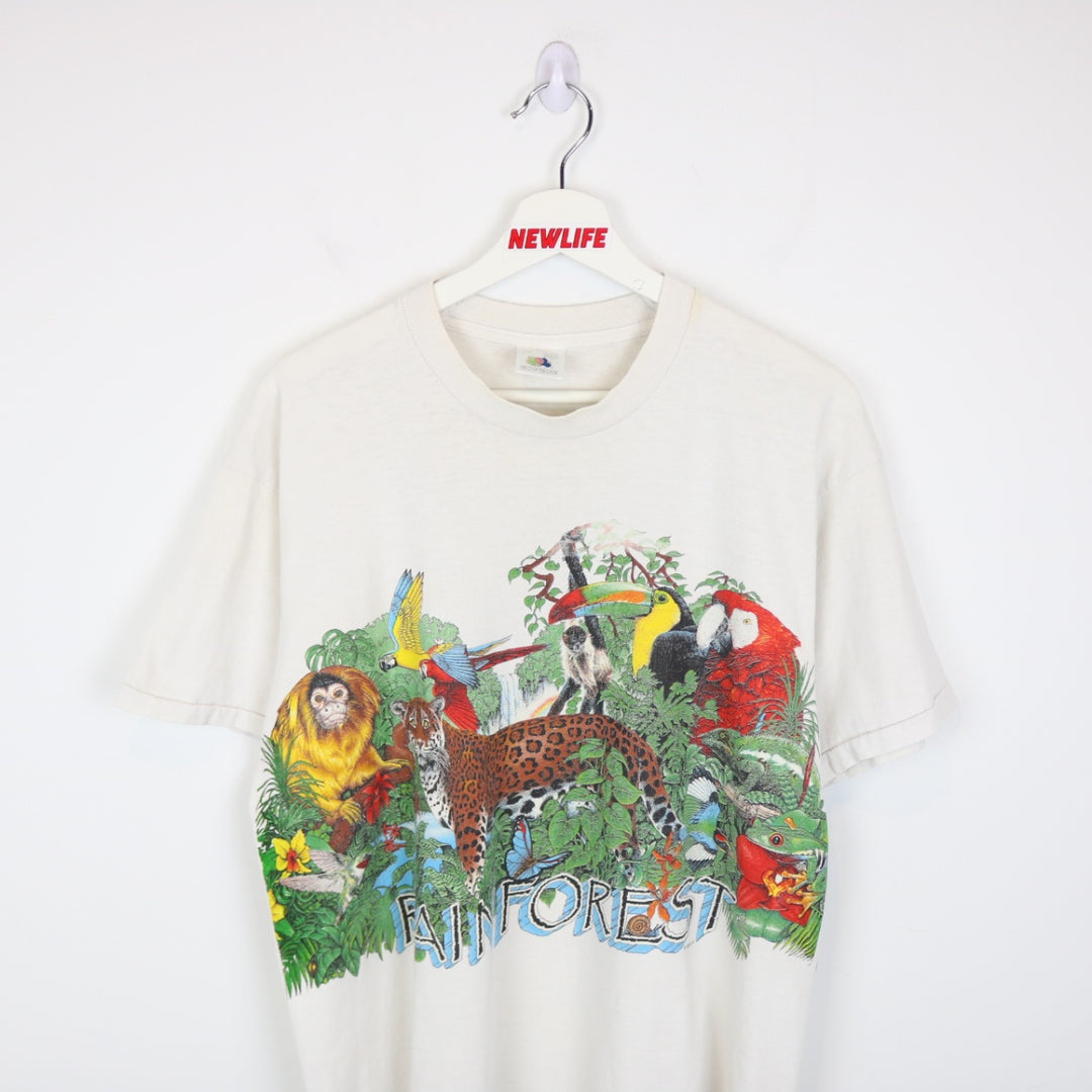 Vintage 1991 Habitat Rainforest Nature Tee - L-NEWLIFE Clothing