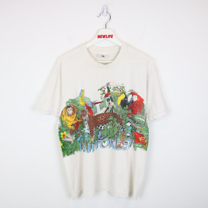 Vintage 1991 Habitat Rainforest Nature Tee - L-NEWLIFE Clothing