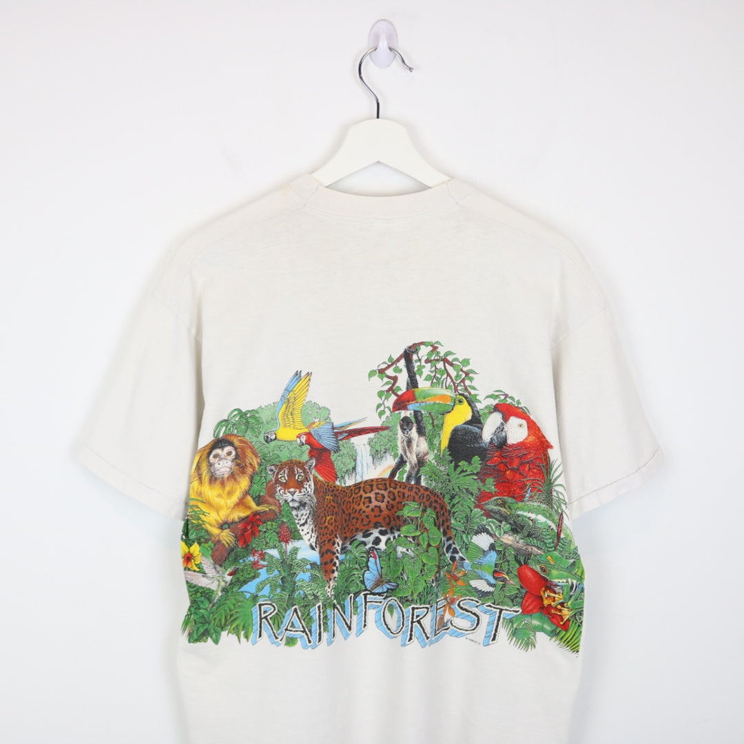 Vintage 1991 Habitat Rainforest Nature Tee - L-NEWLIFE Clothing