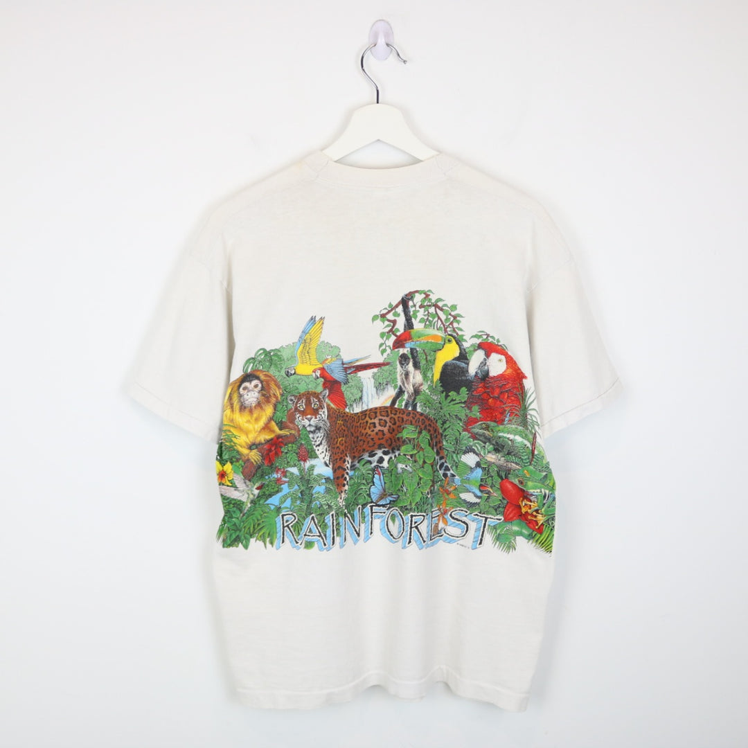 Vintage 1991 Habitat Rainforest Nature Tee - L-NEWLIFE Clothing