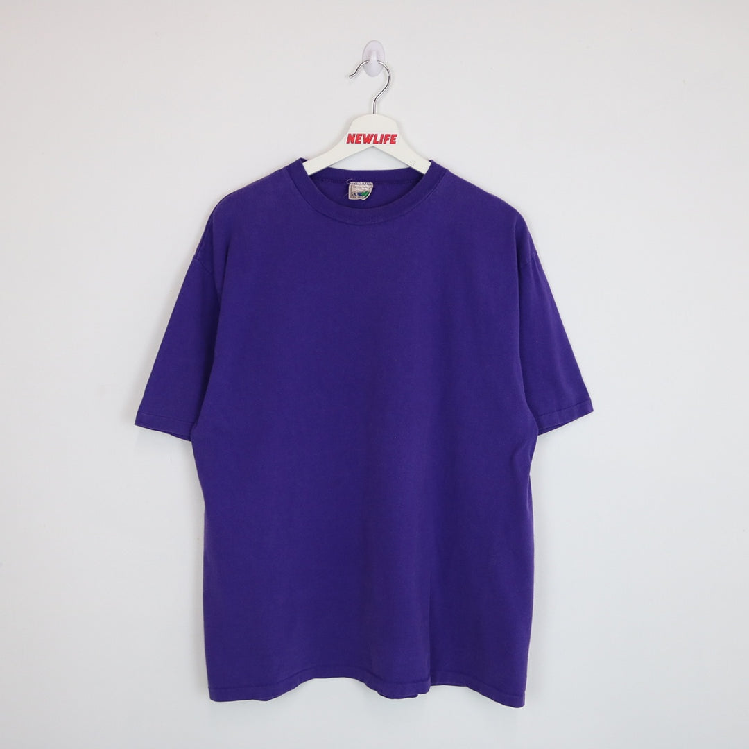Vintage 90's Blank Waves Tee - L-NEWLIFE Clothing