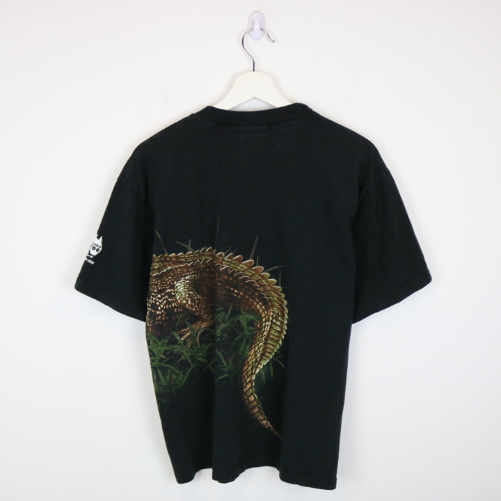 Vintage 00's Planet Earth Crocodile Australia Zoo Tee - M-NEWLIFE Clothing