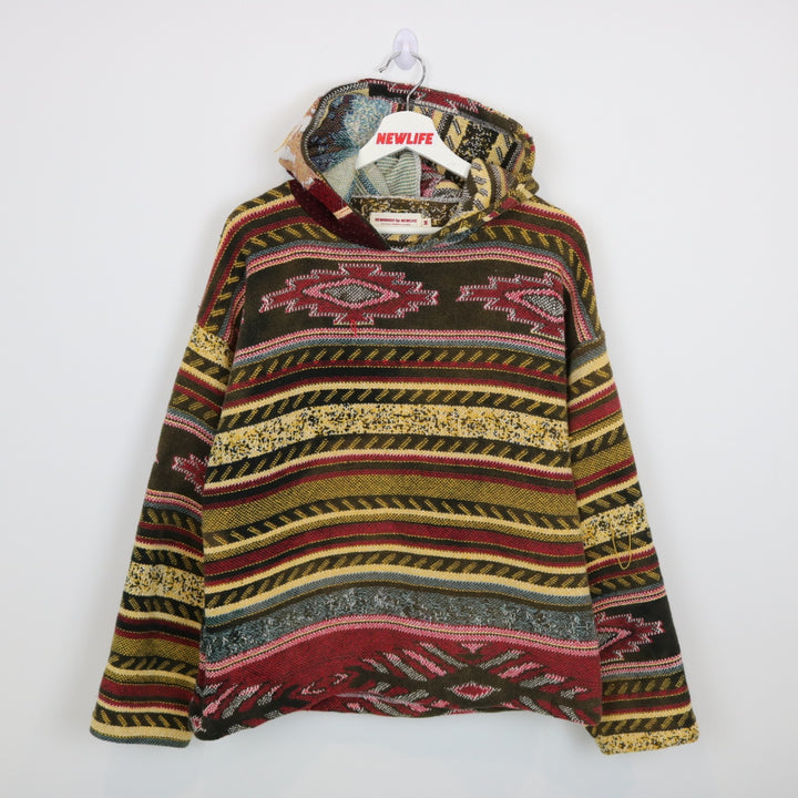 Reworked Vintage Aztec Tapestry Hoodie - M-NEWLIFE Clothing