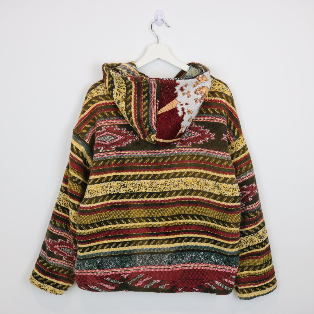 Reworked Vintage Aztec Tapestry Hoodie - M-NEWLIFE Clothing