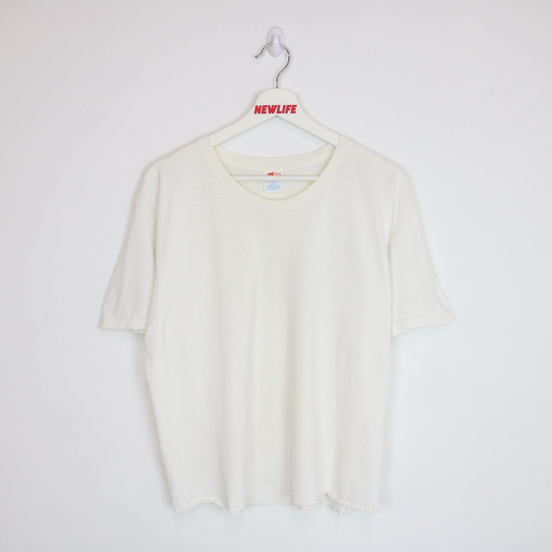 Vintage 90's Hanes Blank Tee - L-NEWLIFE Clothing