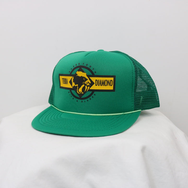 Vintage 90's Terra Diamond Saber Tooth Blades Trucker Hat - OS-NEWLIFE Clothing